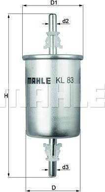MAHLE KL 83 - Filtro carburante www.autoricambi360.it