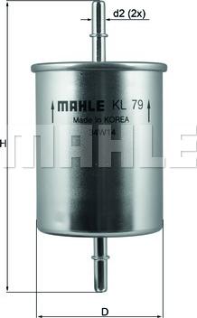 MAHLE KL 79 - Filtro carburante www.autoricambi360.it