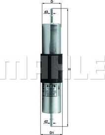 MAHLE KL 78 - Filtro carburante www.autoricambi360.it