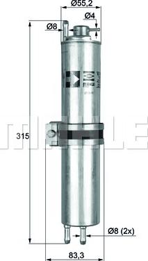 MAHLE KLH 12 - Filtro carburante www.autoricambi360.it