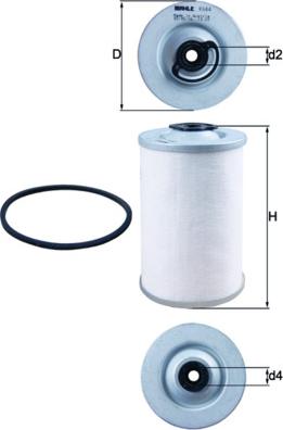MAHLE KX 44D - Filtro carburante www.autoricambi360.it