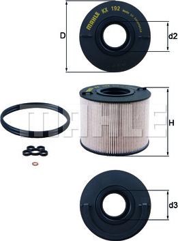 MAHLE KX 192D - Filtro carburante www.autoricambi360.it