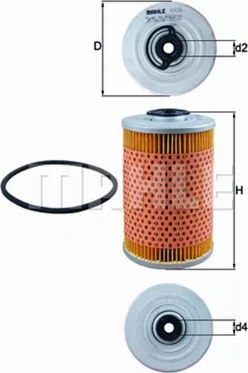 MAHLE KX 36D - Filtro carburante www.autoricambi360.it