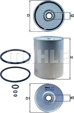 MAHLE KX 24D - Filtro carburante www.autoricambi360.it