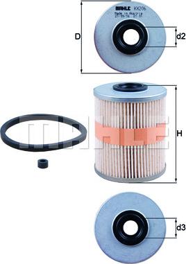 MAHLE KX 206D - Filtro carburante www.autoricambi360.it