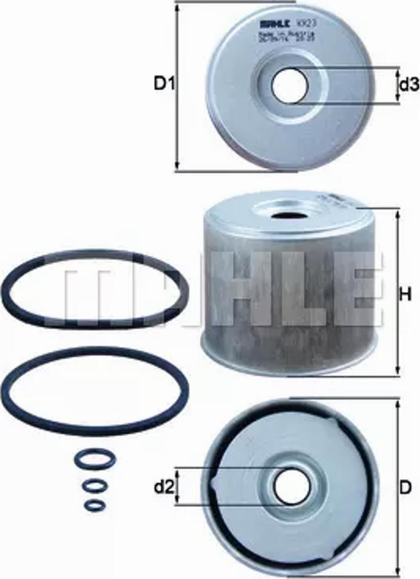MAHLE KX 23D - Filtro carburante www.autoricambi360.it