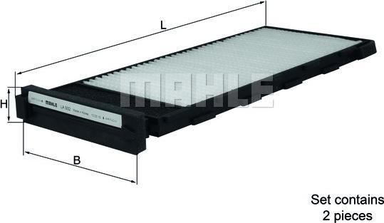 MAHLE LA 932/S - Filtro, Aria abitacolo www.autoricambi360.it