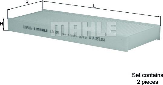 MAHLE LA 921/S - Filtro, Aria abitacolo www.autoricambi360.it