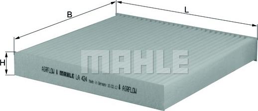 MAHLE LA 424 - Filtro, Aria abitacolo www.autoricambi360.it