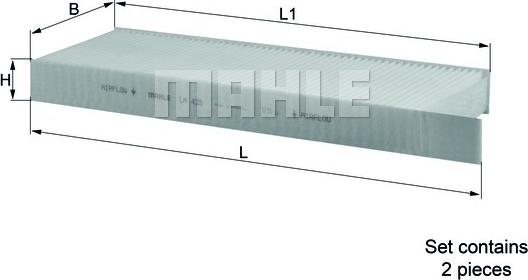 MAHLE LA 428/S - Filtro, Aria abitacolo www.autoricambi360.it