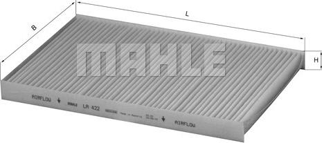 MAHLE LA 422 - Filtro, Aria abitacolo www.autoricambi360.it