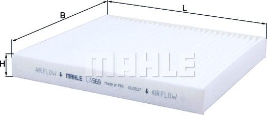 MAHLE LA 569 - Filtro, Aria abitacolo www.autoricambi360.it