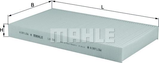 MAHLE LA 56 - Filtro, Aria abitacolo www.autoricambi360.it