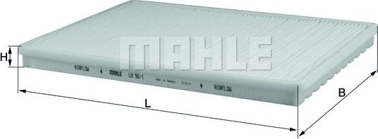 MAHLE LA 50/1 - Filtro, Aria abitacolo www.autoricambi360.it