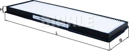 MAHLE LA 502 - Filtro, Aria abitacolo www.autoricambi360.it