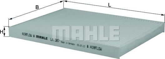 MAHLE LA 587 - Filtro, Aria abitacolo www.autoricambi360.it