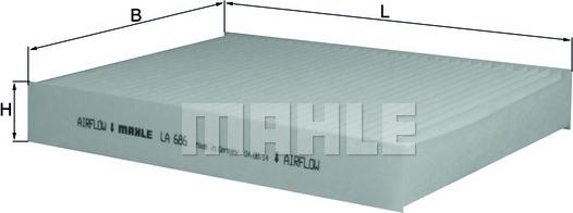 MAHLE LA 686 - Filtro, Aria abitacolo www.autoricambi360.it