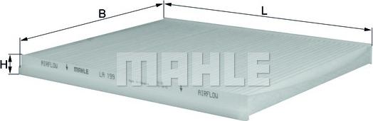 MAHLE LA 199 - Filtro, Aria abitacolo www.autoricambi360.it