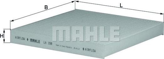 MAHLE LA 158 - Filtro, Aria abitacolo www.autoricambi360.it