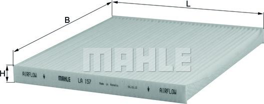 MAHLE LA 157 - Filtro, Aria abitacolo www.autoricambi360.it