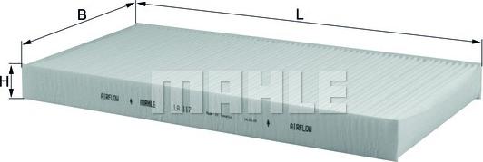 MAHLE LA 117 - Filtro, Aria abitacolo www.autoricambi360.it