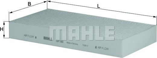 MAHLE LA 180 - Filtro, Aria abitacolo www.autoricambi360.it