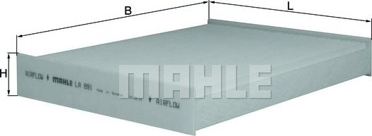 MAHLE LA 891 - Filtro, Aria abitacolo www.autoricambi360.it