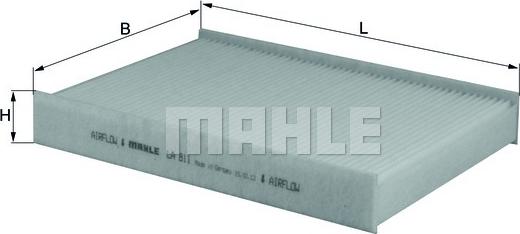 MAHLE LA 811 - Filtro, Aria abitacolo www.autoricambi360.it