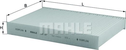 MAHLE LA 87 - Filtro, Aria abitacolo www.autoricambi360.it