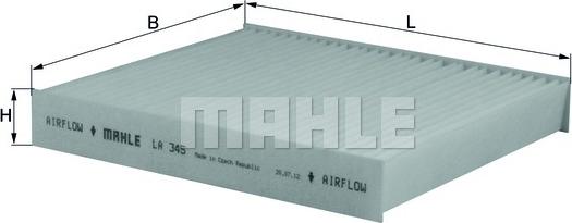 MAHLE LA 345 - Filtro, Aria abitacolo www.autoricambi360.it