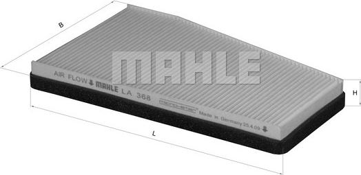 MAHLE LA 368 - Filtro, Aria abitacolo www.autoricambi360.it