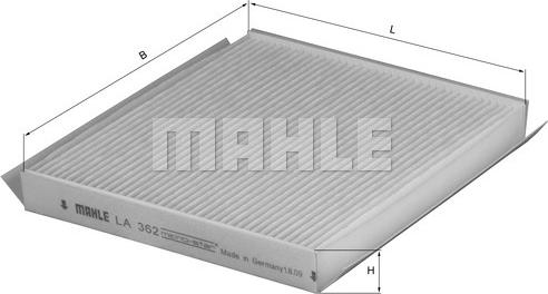 MAHLE LA 362 - Filtro, Aria abitacolo www.autoricambi360.it