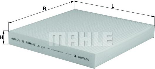 MAHLE LA 216 - Filtro, Aria abitacolo www.autoricambi360.it