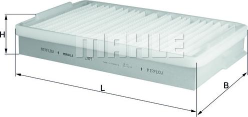 MAHLE LA 71 - Filtro, Aria abitacolo www.autoricambi360.it
