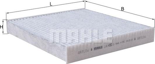 MAHLE LAK 490 A - Filtro, Aria abitacolo www.autoricambi360.it
