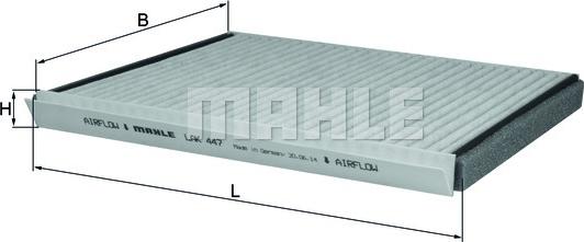 MAHLE LAK 447 - Filtro, Aria abitacolo www.autoricambi360.it