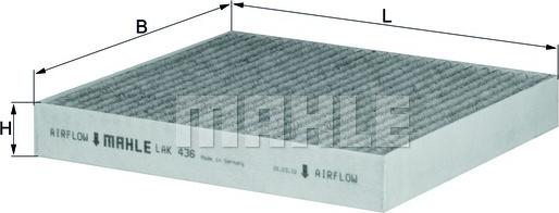 MAHLE LAK 436 - Filtro, Aria abitacolo www.autoricambi360.it