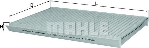 MAHLE LAK 422 - Filtro, Aria abitacolo www.autoricambi360.it