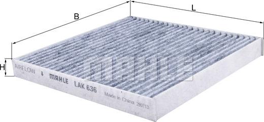 MAHLE LAK 636 - Filtro, Aria abitacolo www.autoricambi360.it