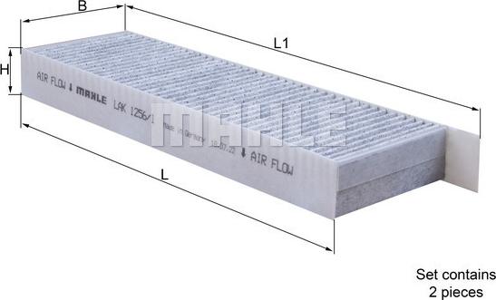 MAHLE LAK 1256/1/S - Filtro, Aria abitacolo www.autoricambi360.it