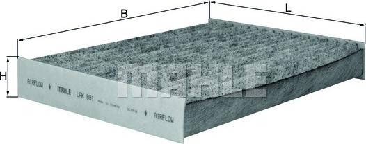 MAHLE LAK 891 - Filtro, Aria abitacolo www.autoricambi360.it