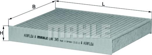 MAHLE LAK 345 - Filtro, Aria abitacolo www.autoricambi360.it