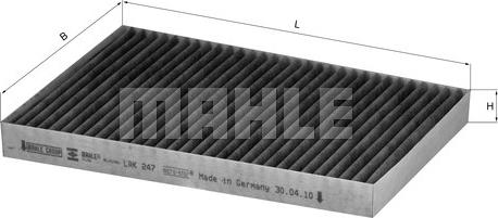 MAHLE LAK 247 - Filtro, Aria abitacolo www.autoricambi360.it