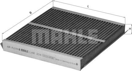 MAHLE LAK 234 - Filtro, Aria abitacolo www.autoricambi360.it