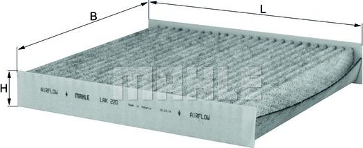 MAHLE LAK 220 - Filtro, Aria abitacolo www.autoricambi360.it