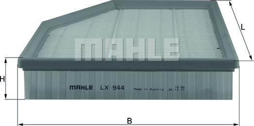 MAHLE LX 944 - Filtro aria www.autoricambi360.it