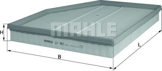 MAHLE LX 982 - Filtro aria www.autoricambi360.it
