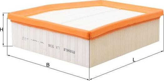 MAHLE LX 934 - Filtro aria www.autoricambi360.it