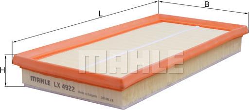 MAHLE LX 4922 - Filtro aria www.autoricambi360.it