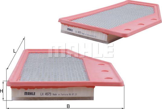 MAHLE LX 4573 - Filtro aria www.autoricambi360.it